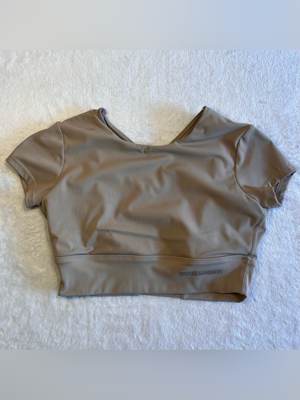 Fashion Nova Sport Strappy Criss Cross Open Back Crop Top XS